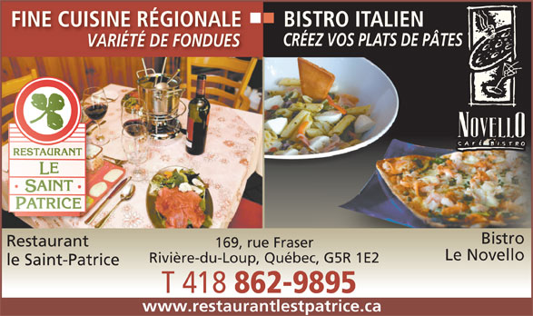 Menu Restaurant Novello Riviere Du Loup Menu Restaurant Novello Riviere Du Loup